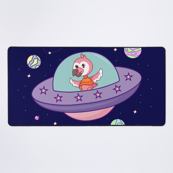 Item preview, Flamingo youtube Flamingo Plush space trip, flamingo in a cute spaceship surrounded by planets and stars designed and sold by SGS-.