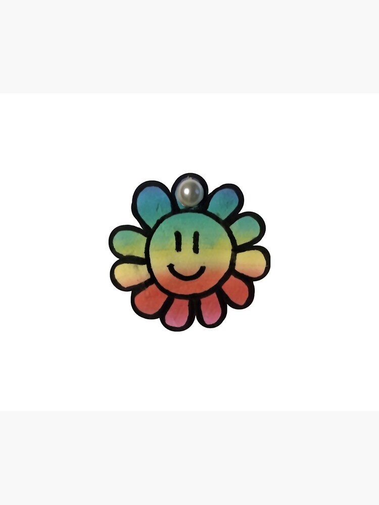 "Smiling Rainbow Flower " Sticker by Kiristore Redbubble