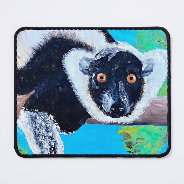 Item preview, Black and White Ruffed Lemur designed and sold by Jaya Tewart.