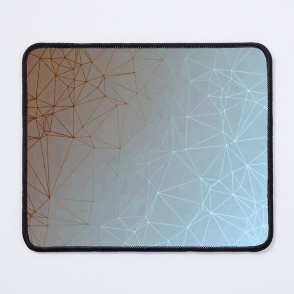 Item preview, fractal graphic design geometric line pattern abstract background in blue brown designed and sold by Mrvell.