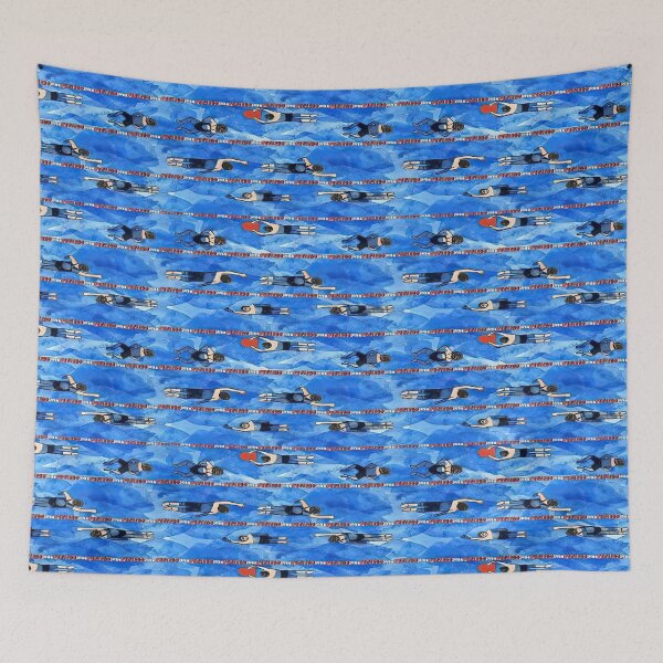 Item preview, Swimming Pool Watercolor Art  designed and sold by JaskolArt.