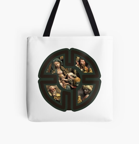 Paying Homage Cross Labyrinth All Over Print Tote Bag