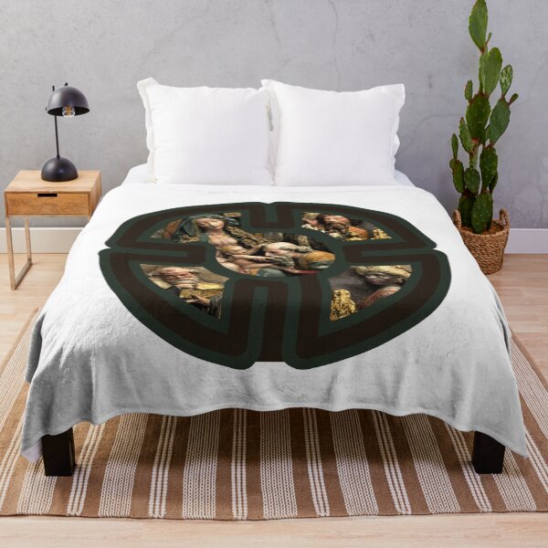Paying Homage Cross Labyrinth Throw Blanket