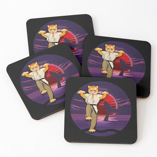 Item preview, Karate Cat Red Moon Ocean View designed and sold by Lighvision.