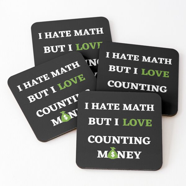 Item preview, I Hate Math But I Love Counting Money-White Text designed and sold by Trendi61.