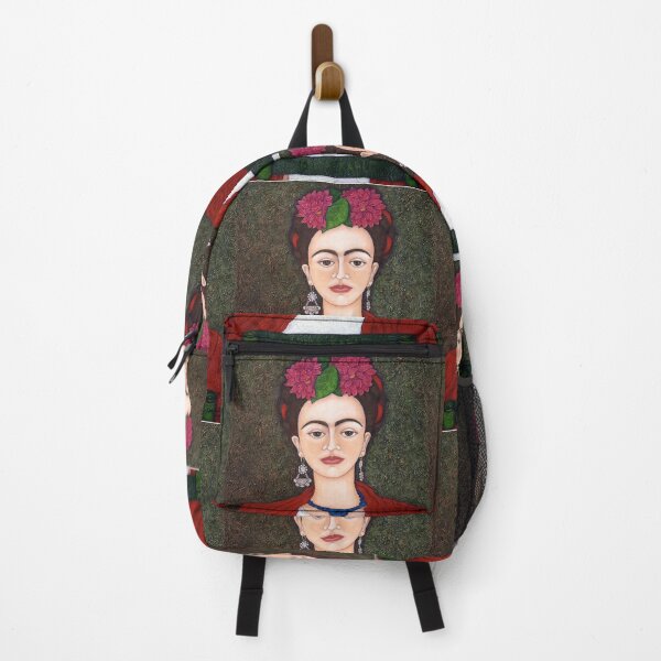 Item preview, Frida with dahlias portrait designed and sold by Madalena Lobao-Tello.