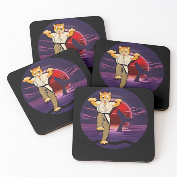 Item preview, Karate Cat a Red Moon Ocean View designed and sold by Lighvision.
