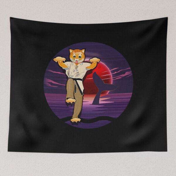 Item preview, Karate Cat a Red Moon Ocean View designed and sold by Lighvision.