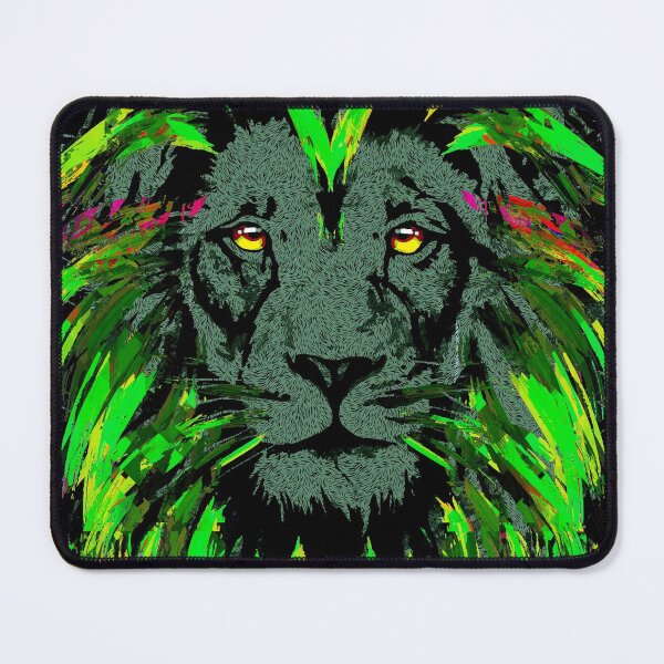 Item preview, Green Lion Head - Lion Mouse Pad designed and sold by BigWildKiwi.