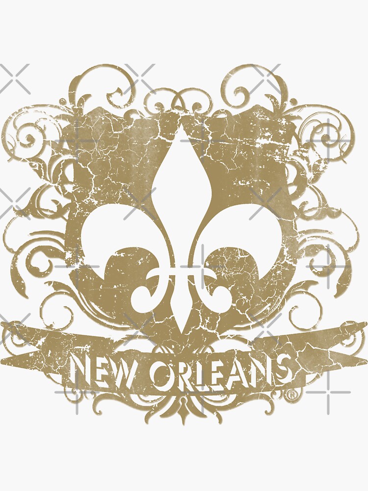 Louisiana- State Outline with Fleur de Lis