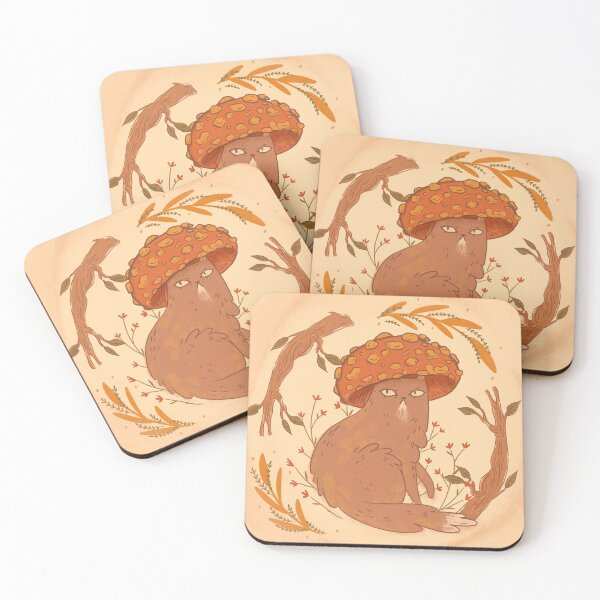 Item preview, Cat Wondering In Mushroom Land designed and sold by Rania Younis.