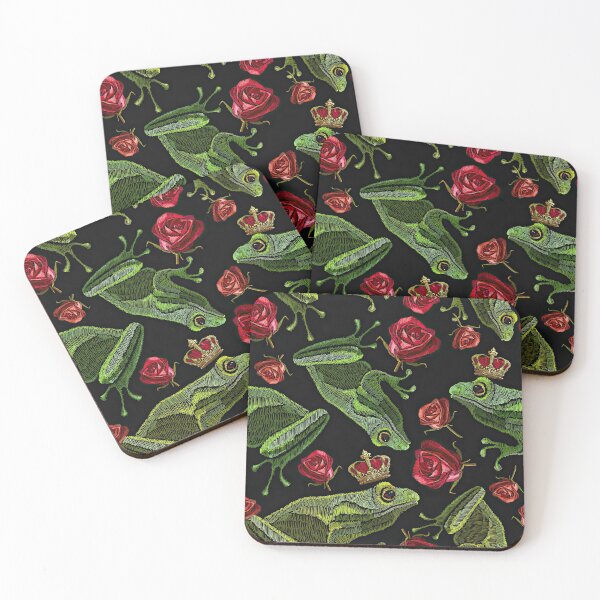 Item preview, Embroidery Frog Crown Rose designed and sold by ConcorStore.