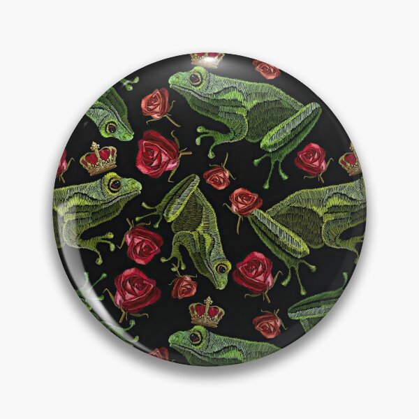 Item preview, Embroidery Frog Crown Rose designed and sold by ConcorStore.
