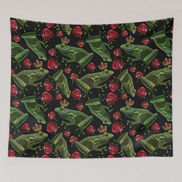 Item preview, Embroidery Frog Crown Rose designed and sold by ConcorStore.