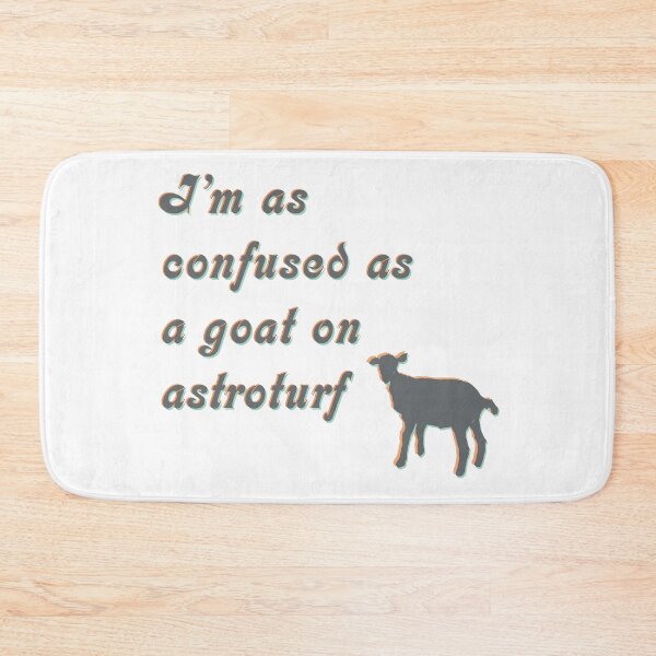 Item preview, Confused goat on astroturf Survivor on white designed and sold by KristopherBel.
