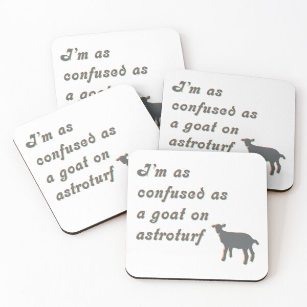 Item preview, Confused goat on astroturf Survivor on white designed and sold by KristopherBel.