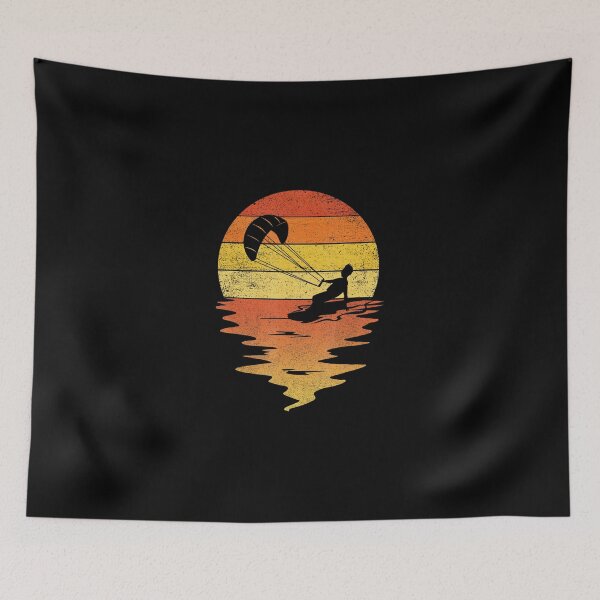 Item preview, Kiteboarding retro sunset 70s vintage Kiteboarding designed and sold by IrenaKurz.