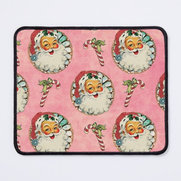 Item preview, Vintage Santa and Candy Cane Christmas Seamless Pattern designed and sold by Wild Grace Design Studios.