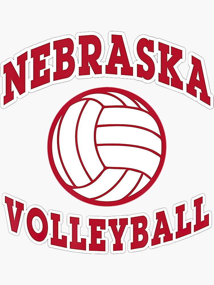 "Nebraska Volleyball " Sticker for Sale by Volleyball1x3fg Redbubble