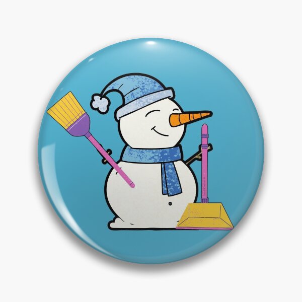 Item preview, Janitor Snowman Funny Cleaning Broom and Dustpan designed and sold by SavvyCleaner.