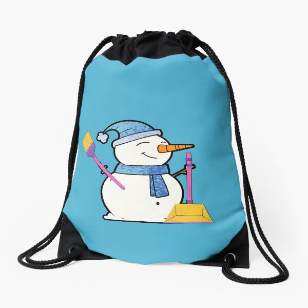 Item preview, Janitor Snowman Funny Cleaning Broom and Dustpan designed and sold by SavvyCleaner.