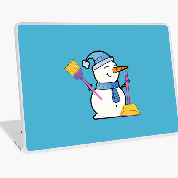 Item preview, Janitor Snowman Funny Cleaning Broom and Dustpan designed and sold by SavvyCleaner.