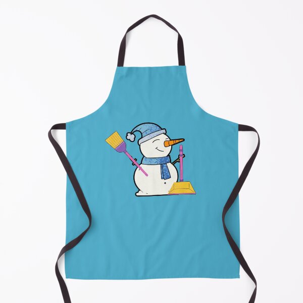 Item preview, Janitor Snowman Funny Cleaning Broom and Dustpan designed and sold by SavvyCleaner.