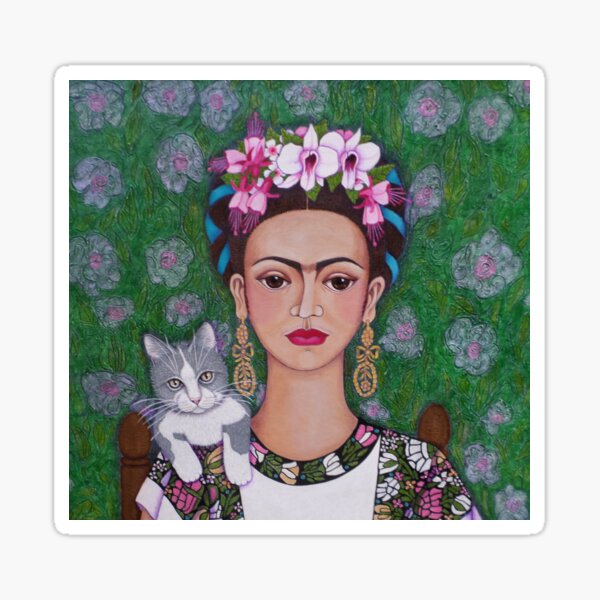 Frida Cat Lover closer Sticker