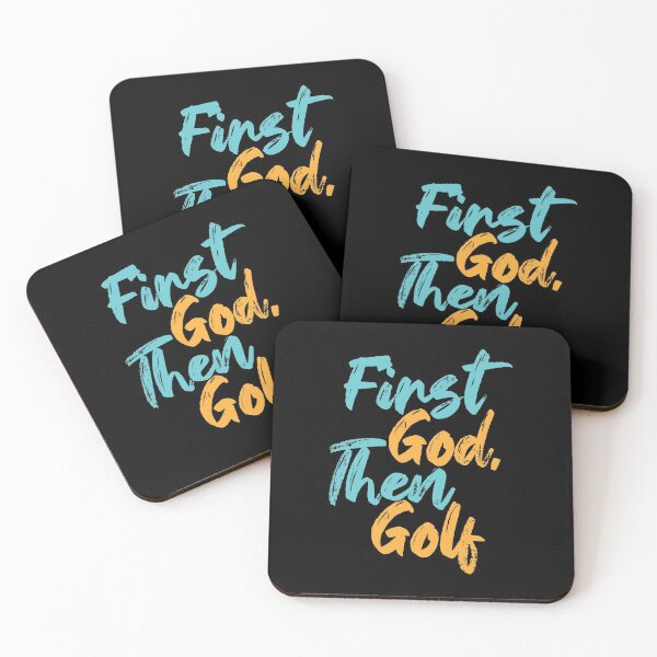 Item preview, First God Then Golf Religious Quote designed and sold by Creatively Torn.