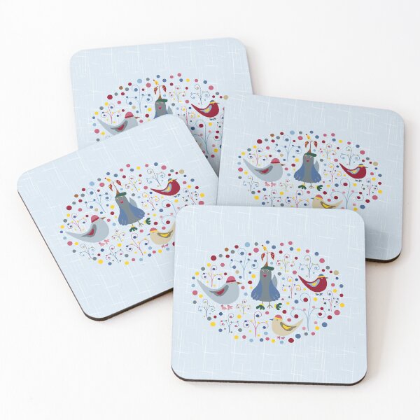 Item preview, Chilly Silly Winter Birds in hats & mittens! designed and sold by cleolovescolor.