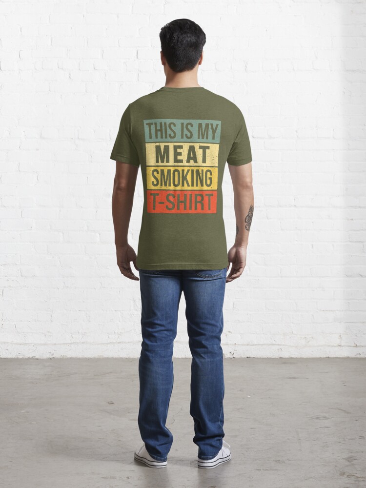 BBQ Smoker Apparel Meat Smoking Accessories Men Smokin Grill Essential  T-Shirt for Sale by DustinEMcCabe