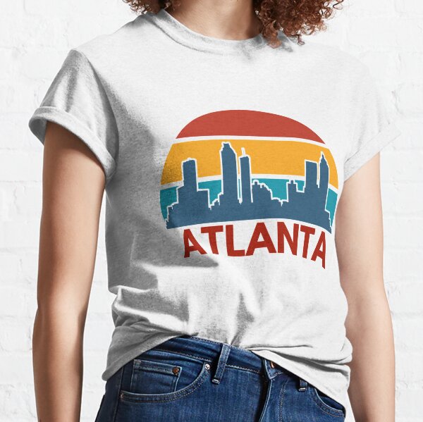 Vintage Atlanta Baseball Retro City Skyline Unisex T-shirt 