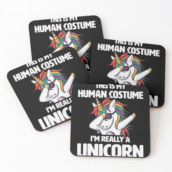 Item preview, This Is My Human Costume I'm Really A Unicorn Funny Cute designed and sold by Randyliz538.
