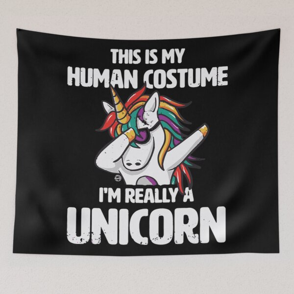 Item preview, This Is My Human Costume I'm Really A Unicorn Funny Cute designed and sold by Randyliz538.