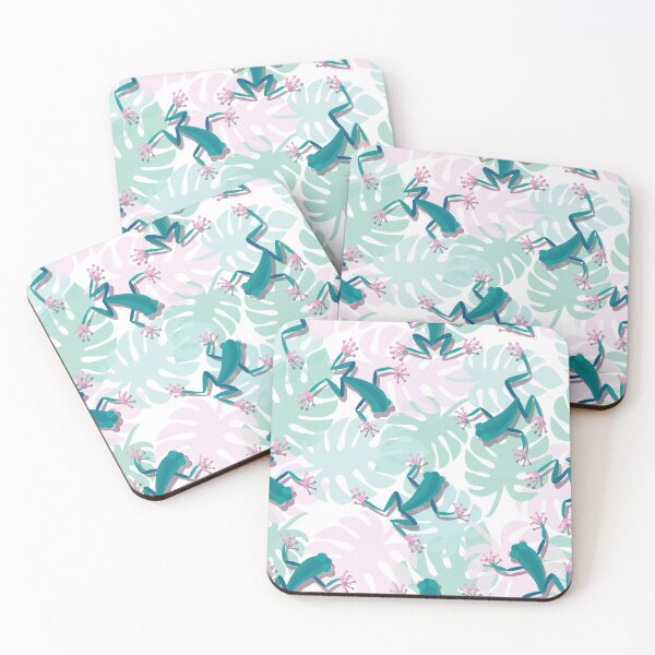 Item preview, Frog On Tropical Leaves designed and sold by FlossieShop96.