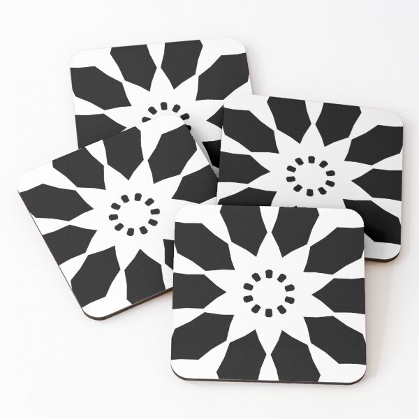 Item preview, Black and White Petals Abstract Geometric Design designed and sold by SillaHoekstra.