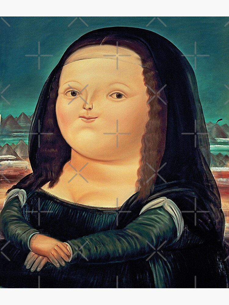 jage prangende form Fernando Botero Mona Lisa" Art Print for Sale by abelalicia2 | Redbubble