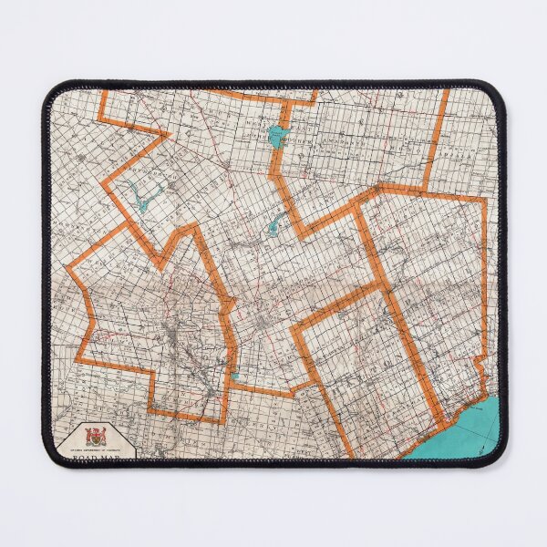 Item preview, 1959 Vintage Map of the Counties of Peel, Halton, Dufferin, Wellington, Waterloo designed and sold by Gin Neko.
