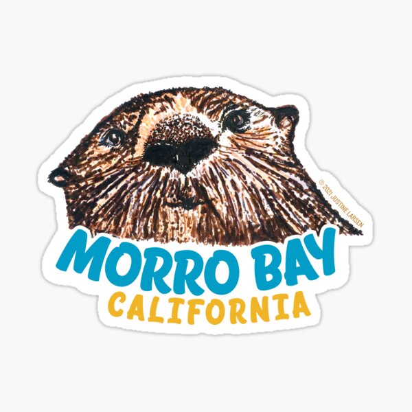 Sea Otter Morro Bay, California Central Coast Sticker