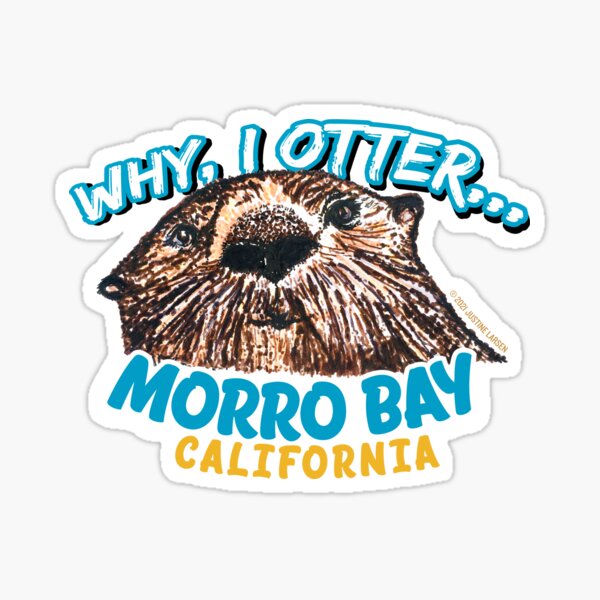 Why I Otter Morro Bay California Central Coast Funny Otter Sticker