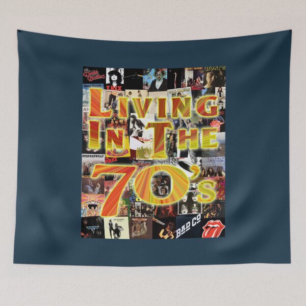 Item preview, Living In The 70s  Band Art designed and sold by TimeFliesClocks.