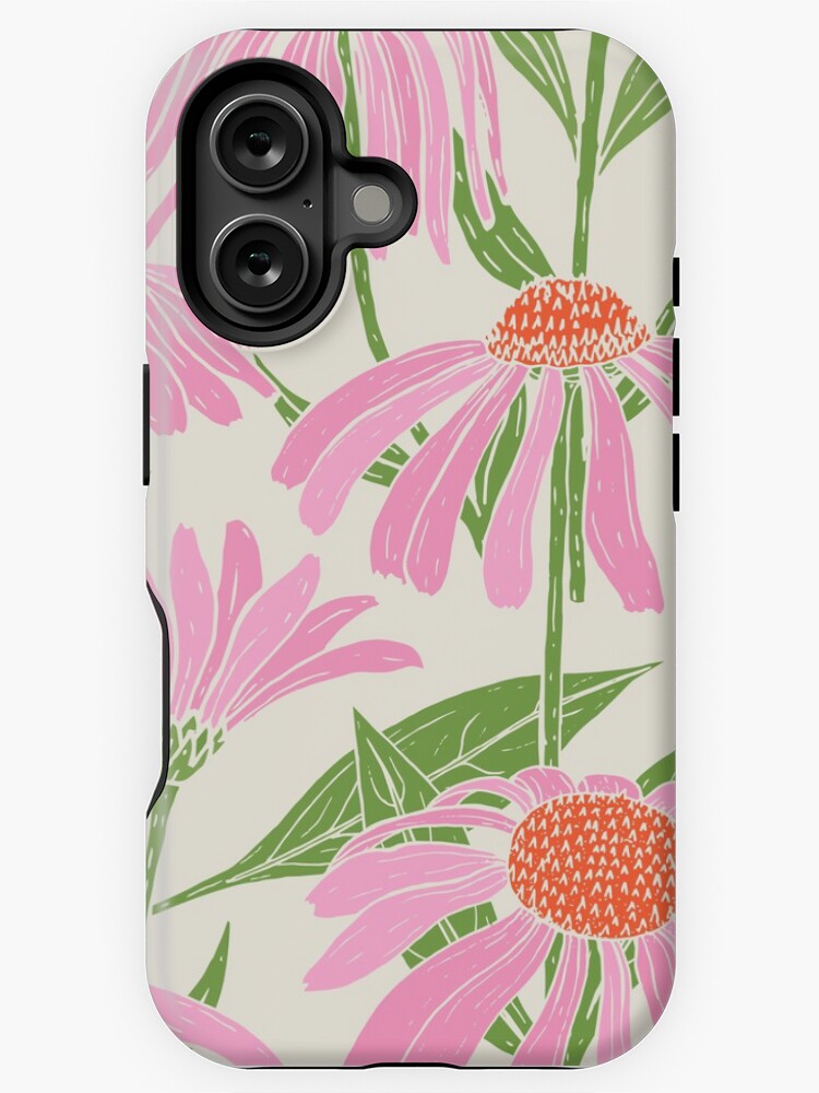 Thumbnail 1 of 4, iPhone Case, Pink Floral Print designed and sold by Dollfacedesign.