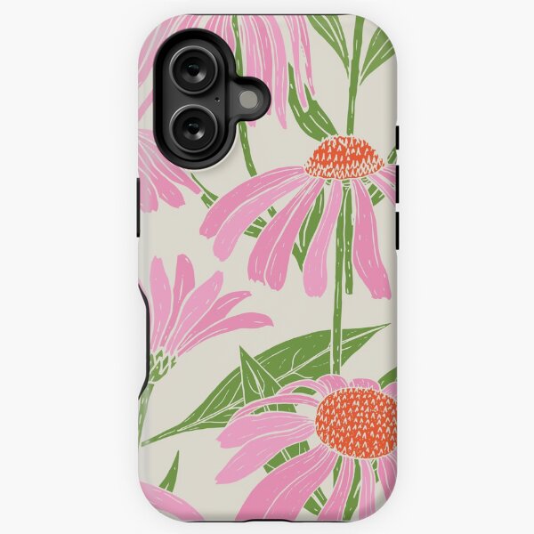 Pink Floral Print  iPhone Tough Case