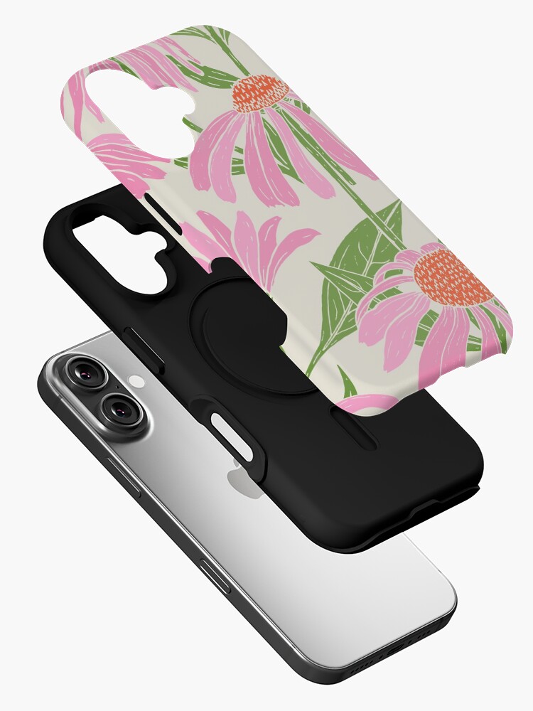 Thumbnail 2 of 4, iPhone Case, Pink Floral Print designed and sold by Dollfacedesign.