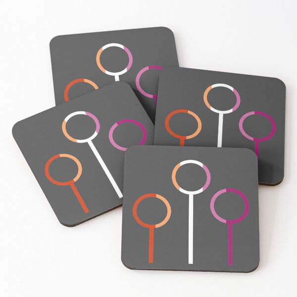 Item preview, Lesbian Pride Flag Hoops 5 Color designed and sold by off-broom-art.