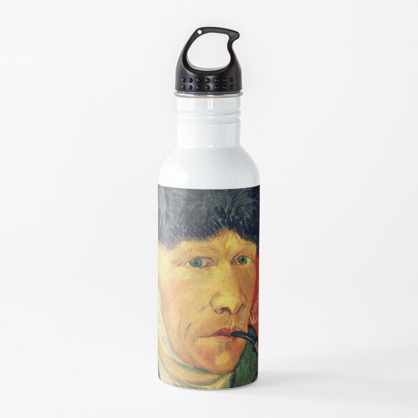Self Portrait with Bandaged Ear and Pipe – (Vincent Van Gogh) Water Bottle