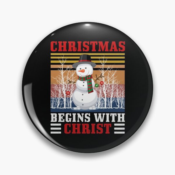Item preview, Christmas Begins With Christ Snowman Vintage designed and sold by StewartLehner.