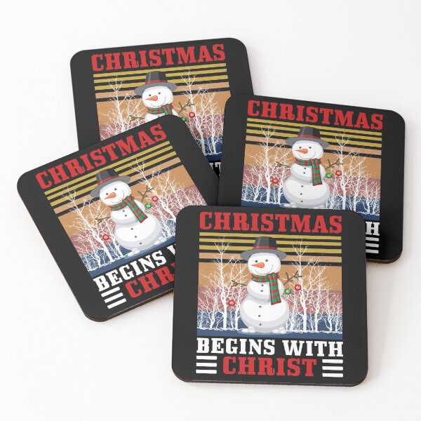 Item preview, Christmas Begins With Christ Snowman Vintage designed and sold by StewartLehner.