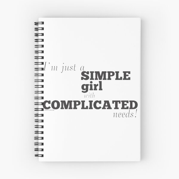 Item preview, I'm Just a SIMPLE GIRL with COMPLICATED Needs! Funny Meme designed and sold by cutestvoodoo.