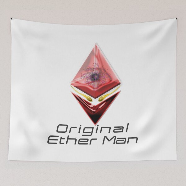 Item preview, T-shirts Original Ether Man Sienna Colored Head With Positronic Brain & Yellow Eyes Black Text designed and sold by Spirit-World.